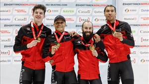 Circuit mondial de patinage de vitesse :Steven Dubois remporte le relais masculin