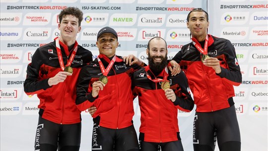 Circuit mondial de patinage de vitesse :Steven Dubois remporte le relais masculin